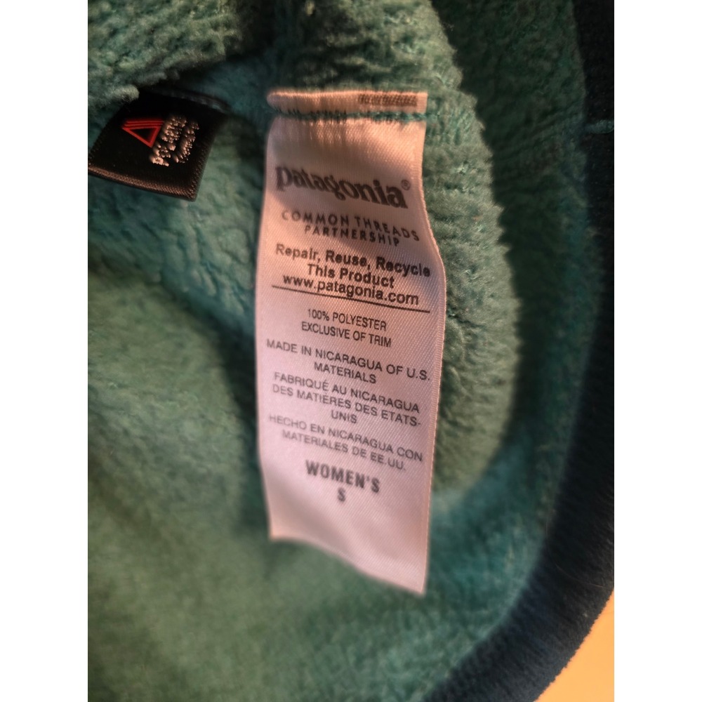 Patagonia Re-Tool Snap-T Pullover Teal Blue Fleece Jacket Womens Small Polartec - Picture 4 of 7